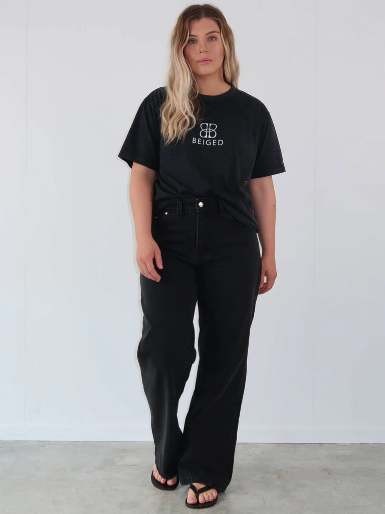 Beiged Logo Tee - Vintage Black