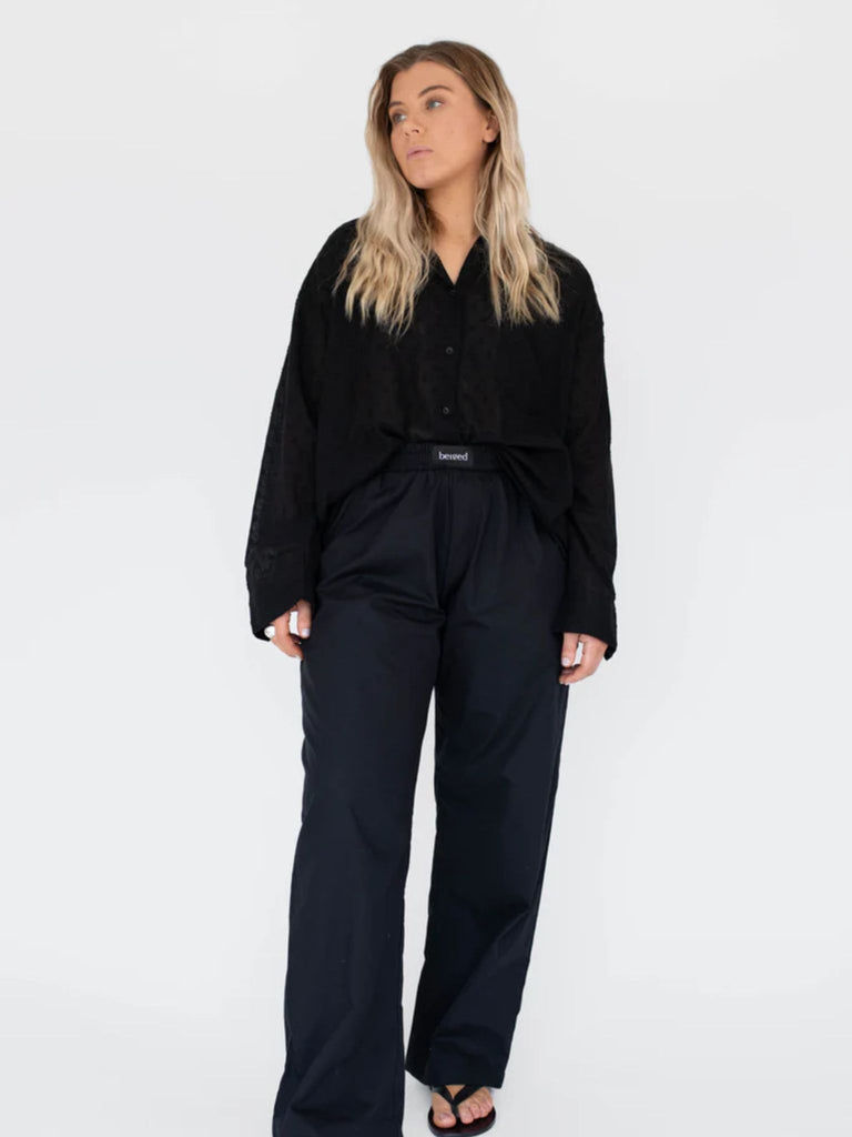 Poplin Pants - Black