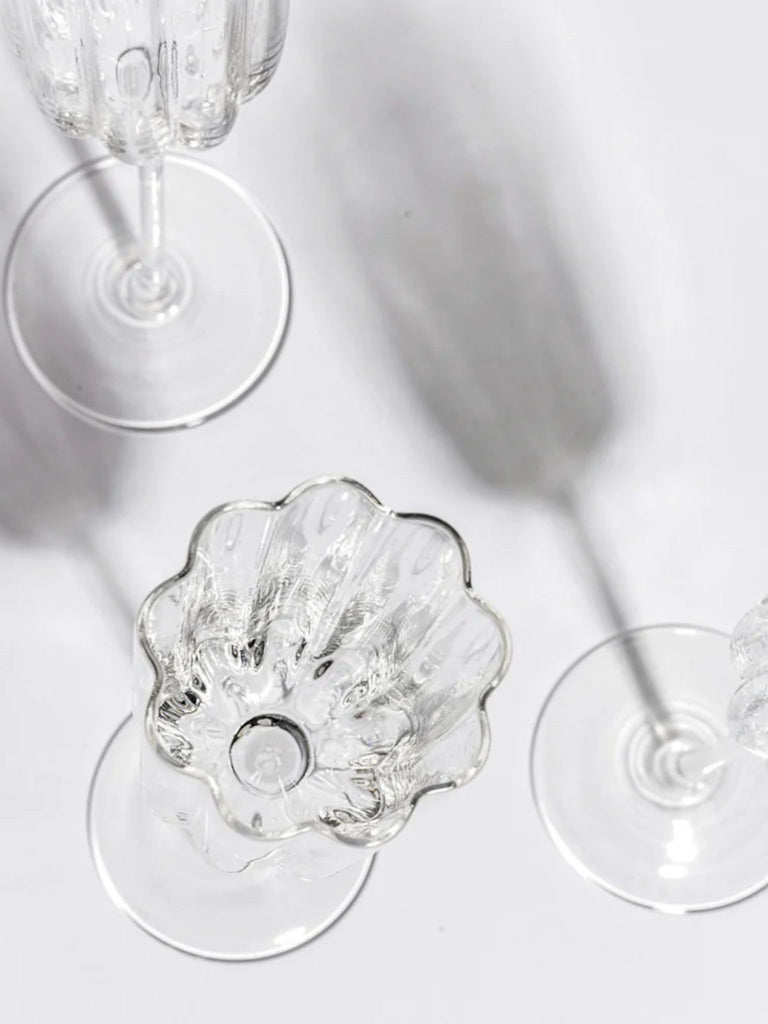 Petal Champagne Flute - Clear