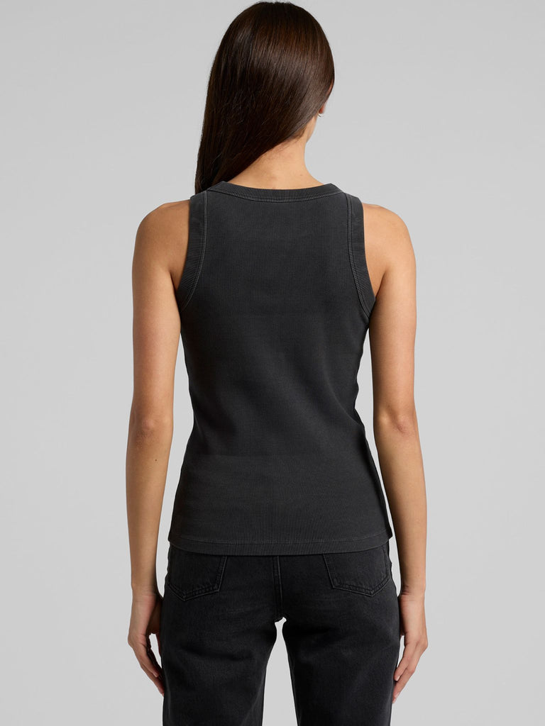 Women's Organic Rib Tank - Faded Black