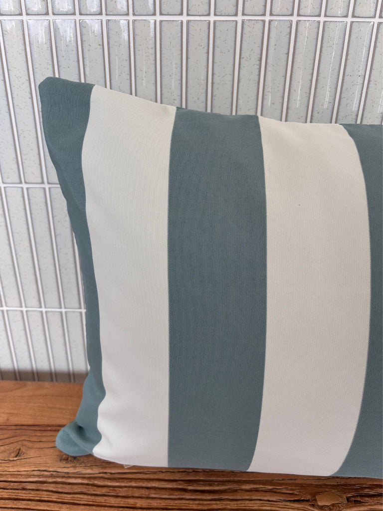 Outdoor Cushion - Long / Blue Stripe