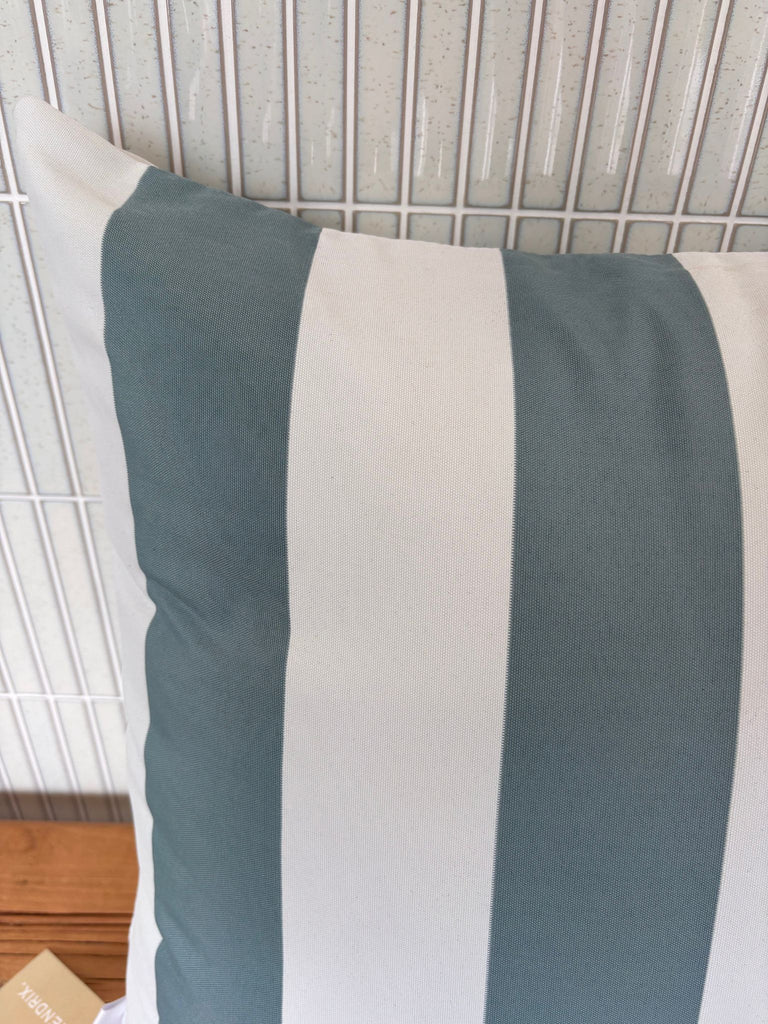 Outdoor Cushion - Square / Blue Stripe