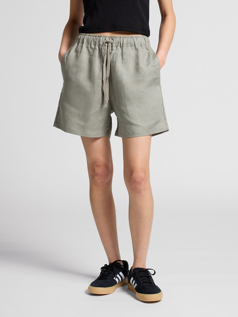 Women's Linen Shorts - Eucalyptus