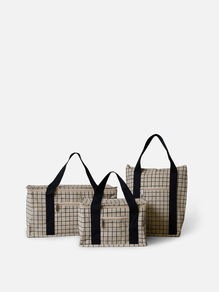 Grid Cooler Bag - Natural